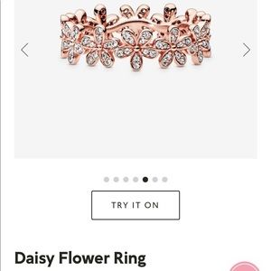 LIKE NEW Pandora Daisy Flower Ring For Sale (Rose Gold)